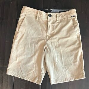 VOLCOM Boys hybrid  Tan Shorts size 26 waist